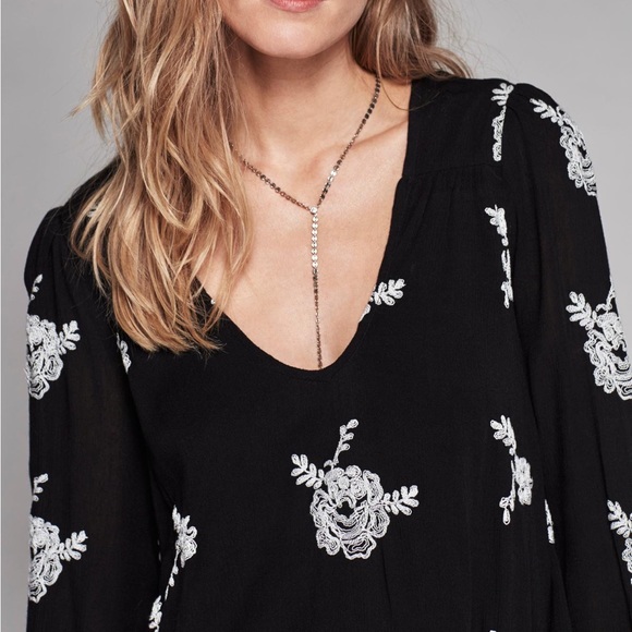 Free People Embroidered Babydoll Mini Dress w/Pockets - Picture 10 of 13